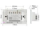 Interruptor inteligente Wi-Fi de parede com toque sensível, controle remoto, 1 a 4 botões, para luz LED, com painel de vidro.
