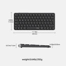Teclado sem fio Bluetooth Rapoo E9050L/9010M ABNT2 para vários dispositivos, na cor preta, com teclas multimidia.