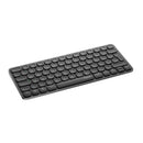 Teclado sem fio Bluetooth Rapoo E9050L/9010M ABNT2 para vários dispositivos, na cor preta, com teclas multimidia.