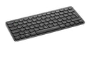 Teclado sem fio Bluetooth Rapoo E9050L/9010M ABNT2 para vários dispositivos, na cor preta, com teclas multimidia.