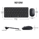 Teclado sem fio Bluetooth Rapoo E9050L/9010M ABNT2 para vários dispositivos, na cor preta, com teclas multimidia.