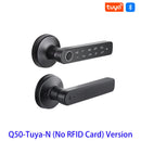 Fechadura Eletrônica Digital Inteligente Tuya M5 BLE com Leitor de Impressão Digital, Senha/Chave/Cartão IC (Opcional)/ Desbloqueio via Smartlife/Aplicativo Tuya