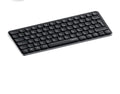 Teclado sem fio Bluetooth Rapoo E9050L/9010M ABNT2 para vários dispositivos, na cor preta, com teclas multimidia.