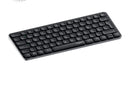 Teclado sem fio Bluetooth Rapoo E9050L/9010M ABNT2 para vários dispositivos, na cor preta, com teclas multimidia.