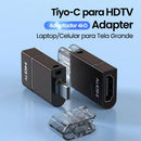 Cabo conversor USB-C para HDMI compatível com 4K30Hz e USB-C para HDTV 2.0 para MacBook, Chromebook, Samsung e Xiaomi. Adaptador de cabo HDTV.