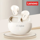 Fones de ouvido intra-auriculares Lenovo LP19 com som estéreo Hi-Fi, TWS, sem fio, Bluetooth, com chamadas HD e microfone integrado.