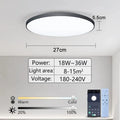 Luminária de teto LED inteligente 36W 50W 220V dimerizável, moderna, com controle remoto por aplicativo para quarto e sala de estar.