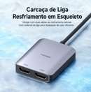 Adaptador Hagibis USB-A/C para HDMI compatível com MST, conversor para dois monitores e três telas, compatível com laptops Windows e Mac M1/M2/M3.