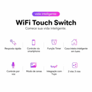 Interruptor inteligente Wi-Fi de parede com toque sensível, controle remoto, 1 a 4 botões, para luz LED, com painel de vidro.