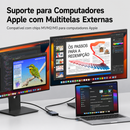 Adaptador Hagibis USB-A/C para HDMI compatível com MST, conversor para dois monitores e três telas, compatível com laptops Windows e Mac M1/M2/M3.