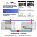 Interruptor inteligente Wi-Fi de parede com toque sensível, controle remoto, 1 a 4 botões, para luz LED, com painel de vidro.