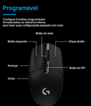 Mouse gamer sem fio Bluetooth Logitech G102/G304 2.4G para notebook, escritório e desktop não conecta ao programa Superlight